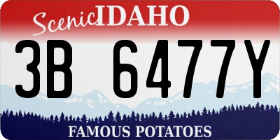 ID license plate 3B6477Y