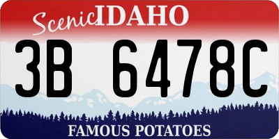 ID license plate 3B6478C