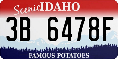 ID license plate 3B6478F
