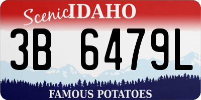 ID license plate 3B6479L