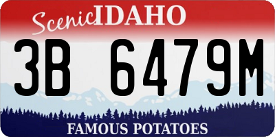 ID license plate 3B6479M