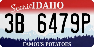 ID license plate 3B6479P
