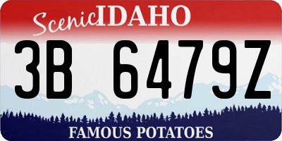 ID license plate 3B6479Z