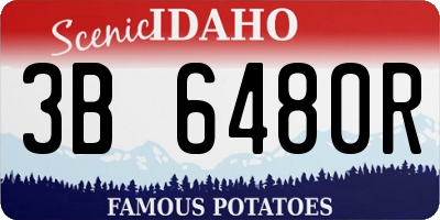 ID license plate 3B6480R