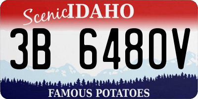 ID license plate 3B6480V