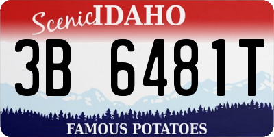 ID license plate 3B6481T
