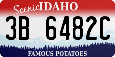 ID license plate 3B6482C