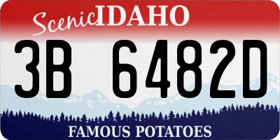 ID license plate 3B6482D