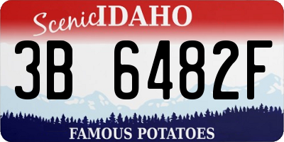 ID license plate 3B6482F