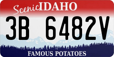 ID license plate 3B6482V
