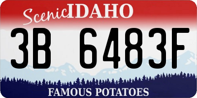 ID license plate 3B6483F