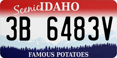 ID license plate 3B6483V