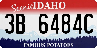 ID license plate 3B6484C