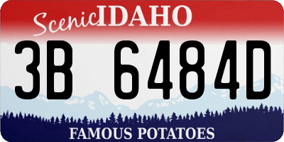 ID license plate 3B6484D