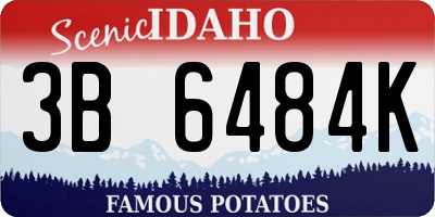 ID license plate 3B6484K