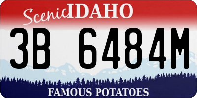 ID license plate 3B6484M