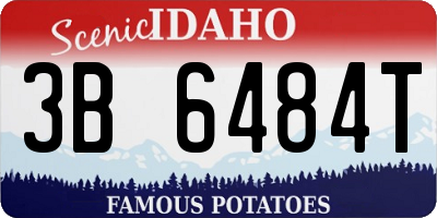 ID license plate 3B6484T