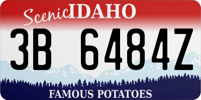 ID license plate 3B6484Z