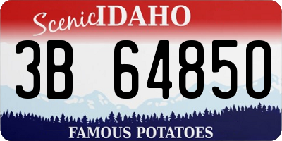 ID license plate 3B6485O