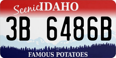 ID license plate 3B6486B