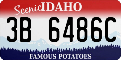 ID license plate 3B6486C