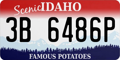 ID license plate 3B6486P