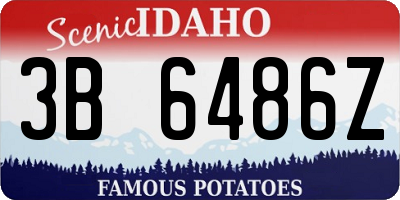 ID license plate 3B6486Z