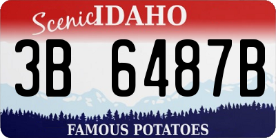 ID license plate 3B6487B