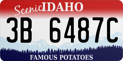 ID license plate 3B6487C