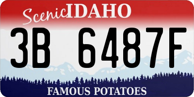 ID license plate 3B6487F