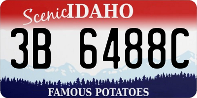 ID license plate 3B6488C