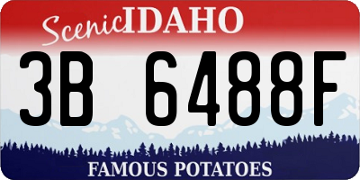 ID license plate 3B6488F