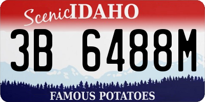 ID license plate 3B6488M