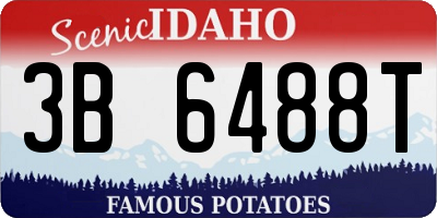 ID license plate 3B6488T