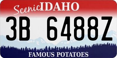 ID license plate 3B6488Z
