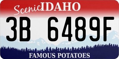 ID license plate 3B6489F