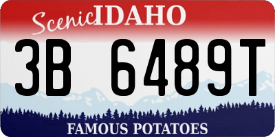 ID license plate 3B6489T