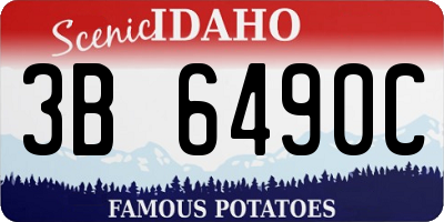 ID license plate 3B6490C