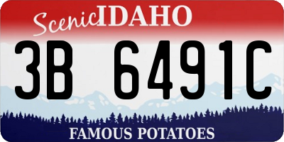 ID license plate 3B6491C