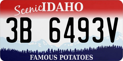 ID license plate 3B6493V