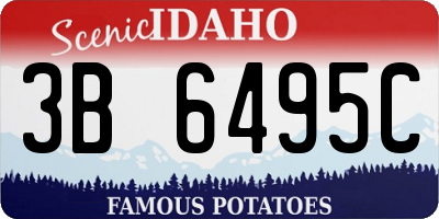 ID license plate 3B6495C