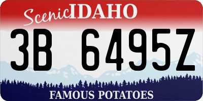 ID license plate 3B6495Z