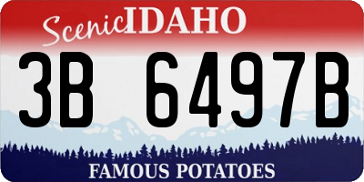ID license plate 3B6497B