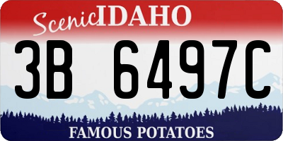 ID license plate 3B6497C