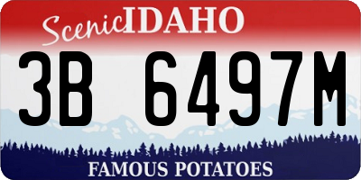 ID license plate 3B6497M
