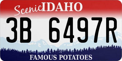ID license plate 3B6497R