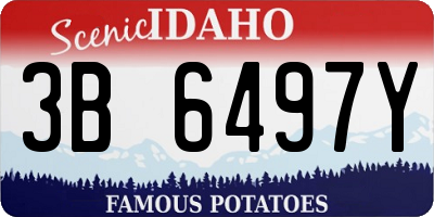 ID license plate 3B6497Y