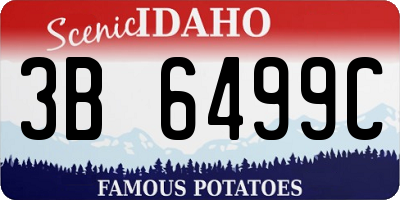 ID license plate 3B6499C