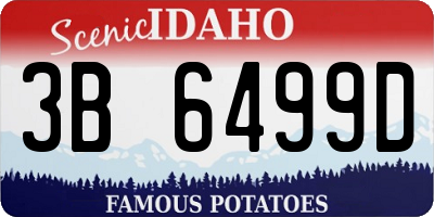 ID license plate 3B6499D