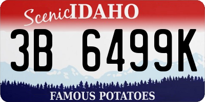ID license plate 3B6499K